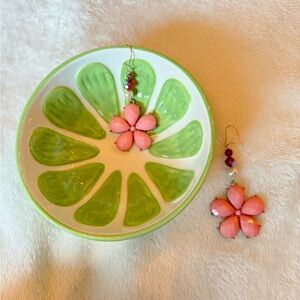 Vintage Floral Earrings Handmade